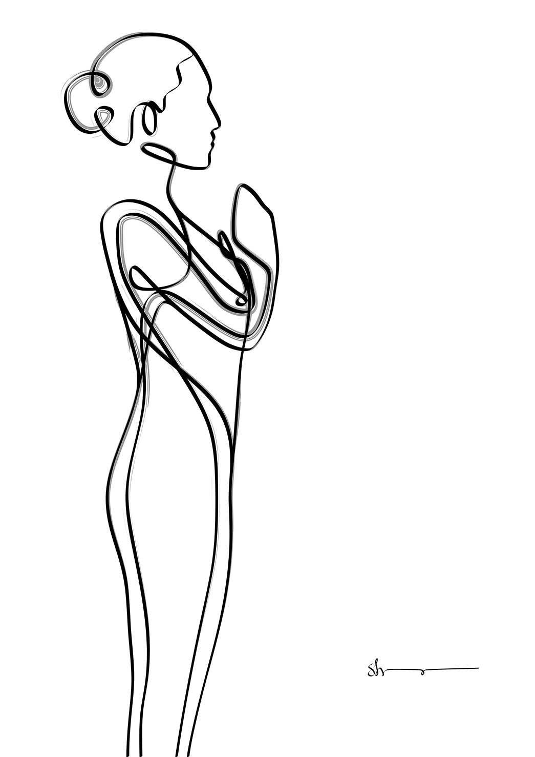 Prayer Pose - Abstract