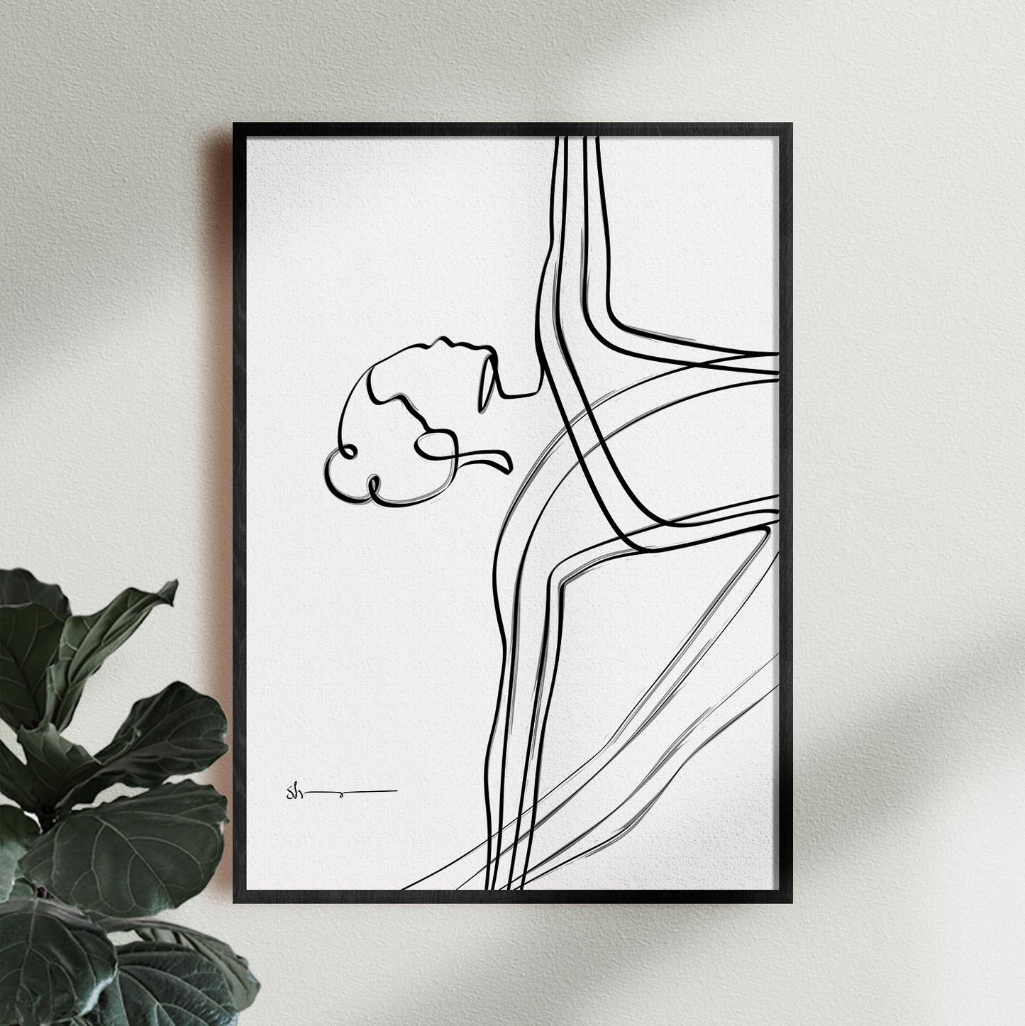 Triangle Pose - Abstract