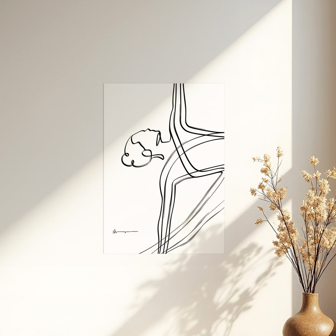 Triangle Pose - Abstract