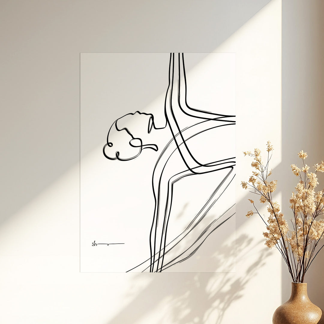 Triangle Pose - Abstract