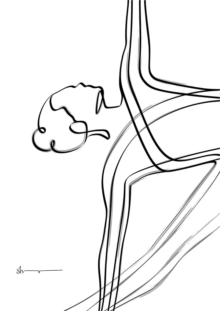 Triangle Pose - Abstract