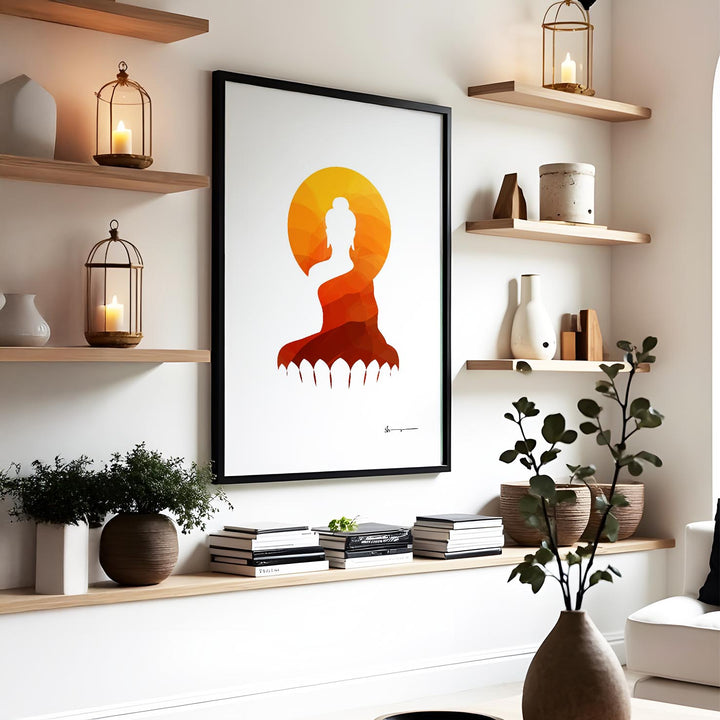 Buddha Silhouette - Colour