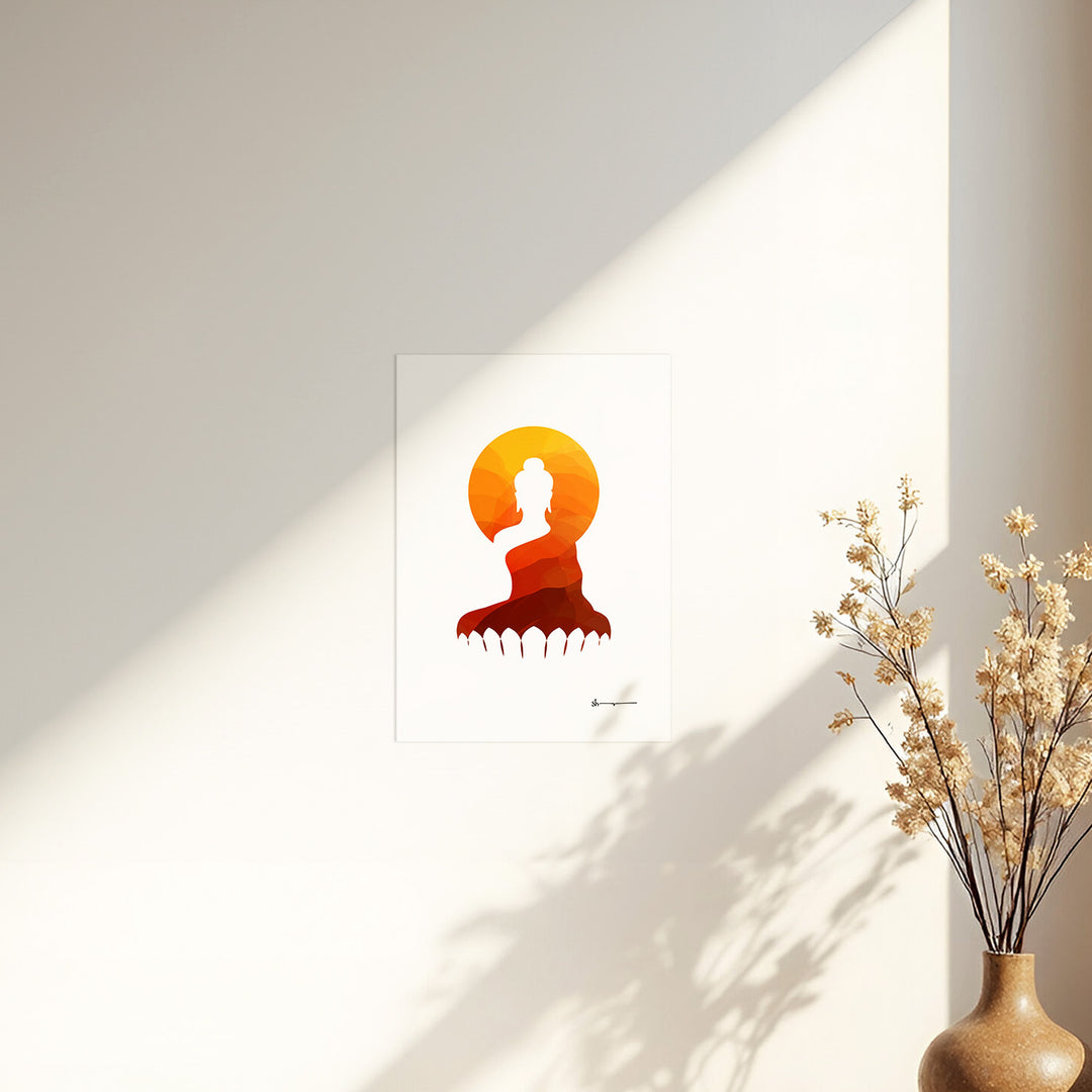 Buddha Silhouette - Colour