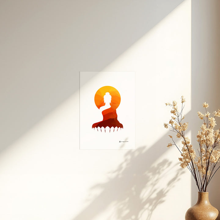 Buddha Silhouette - Colour