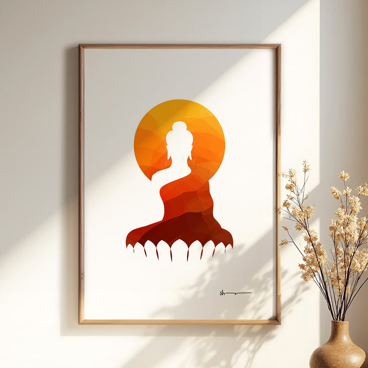 Buddha Silhouette - Colour