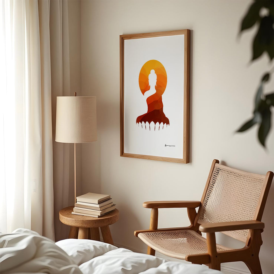 Buddha Silhouette - Colour