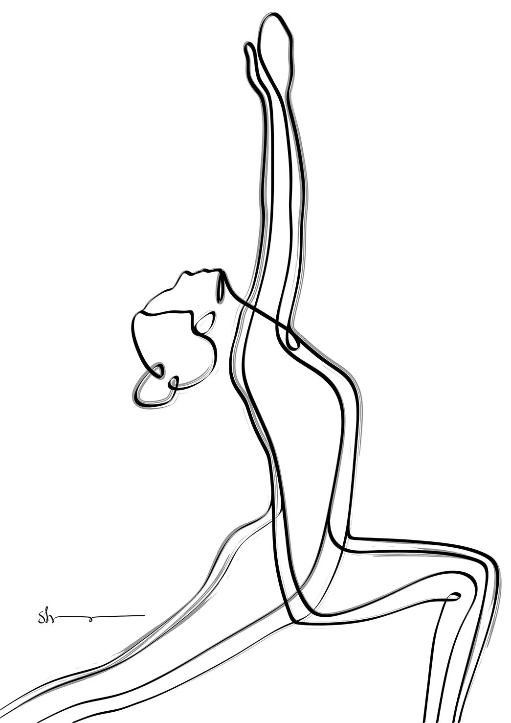 Warrior Pose - Abstract