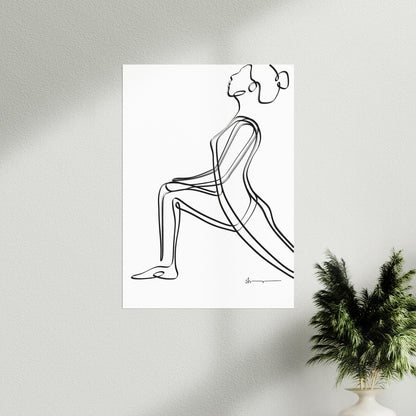 Low lunge Pose - Abstract