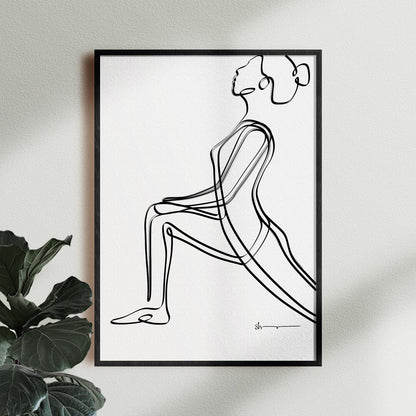 Low lunge Pose - Abstract